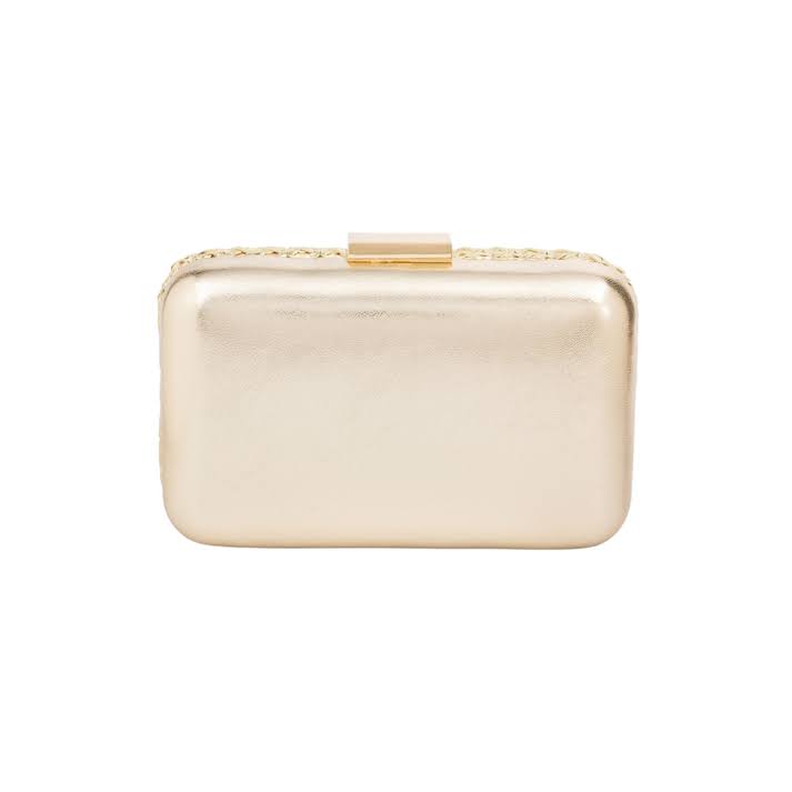 Golden Woven Clutch