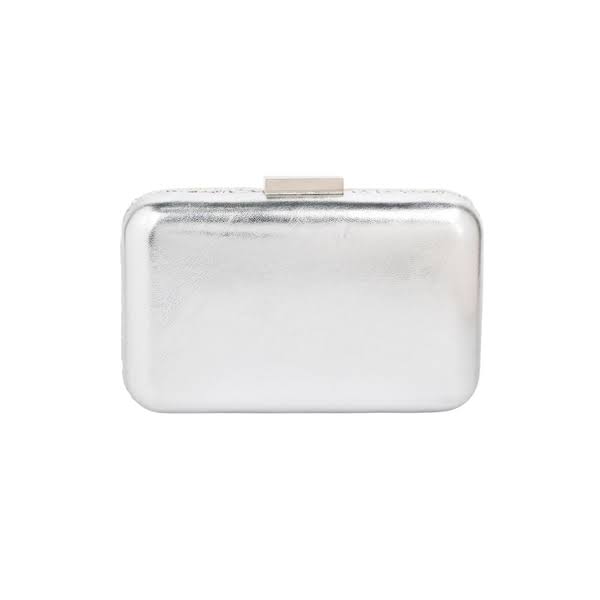 Silver Woven Clutch